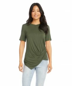 Karen Kane Side Drape Top Clothing