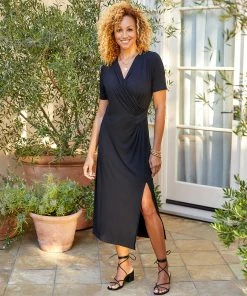 Karen Kane Clothing Faux Wrap Midi Dress