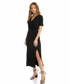 Karen Kane Clothing Faux Wrap Midi Dress