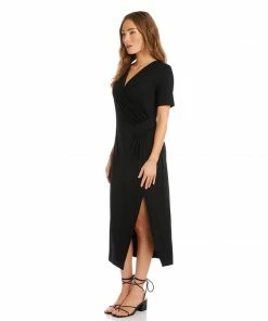 Karen Kane Clothing Faux Wrap Midi Dress