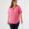 Karen Kane Plus Size Cut Out Shirttail Top