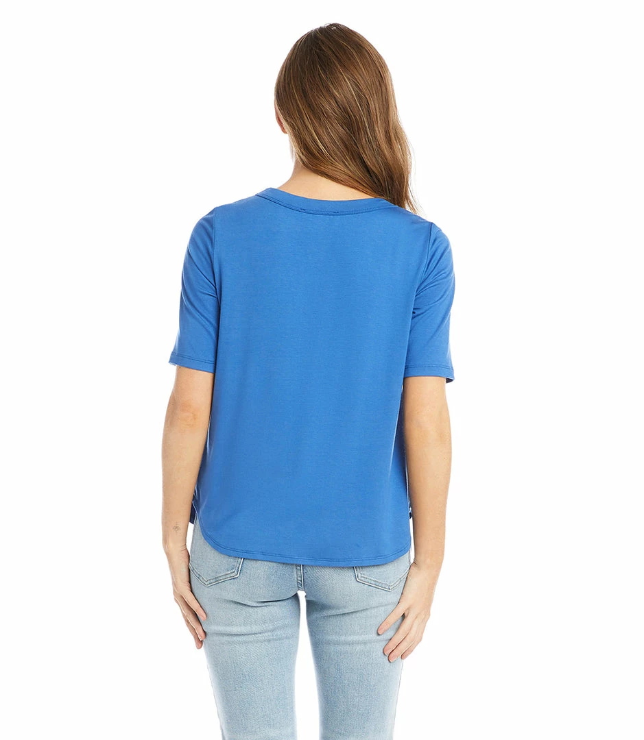 Karen Kane Cut Out Shirttail Top Clothing