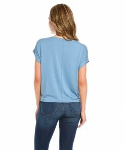 Karen Kane Boatneck Tie Front Top Tops