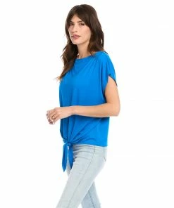 Karen Kane Boatneck Tie Front Top