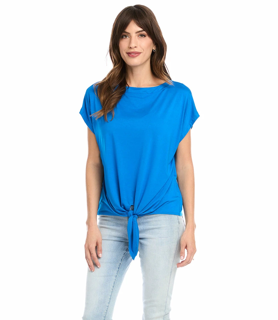 Karen Kane Boatneck Tie Front Top