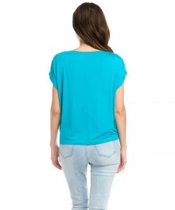 Karen Kane Boatneck Tie Front Top Tops