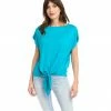 Karen Kane Boatneck Tie Front Top Tops