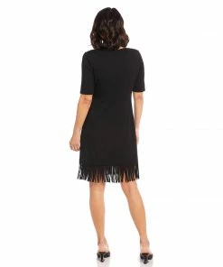 Karen Kane Clothing V-Neck Fringe Dress