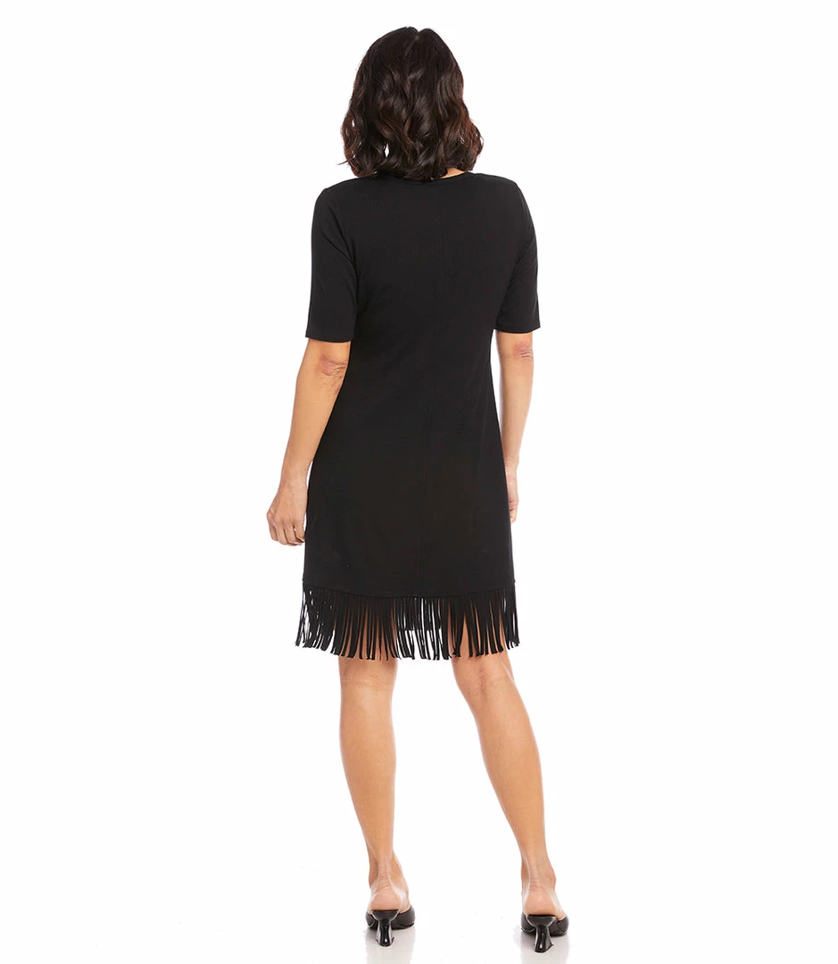Karen Kane Clothing V-Neck Fringe Dress