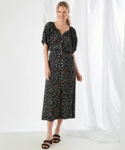 Karen Kane Short Sleeve Peasant Top