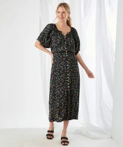 Karen Kane Short Sleeve Peasant Top