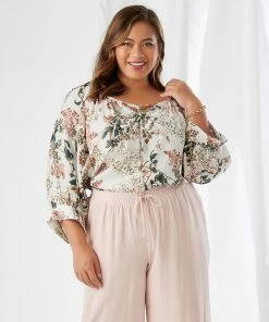 Karen Kane Plus Size Blouson Sleeve Top