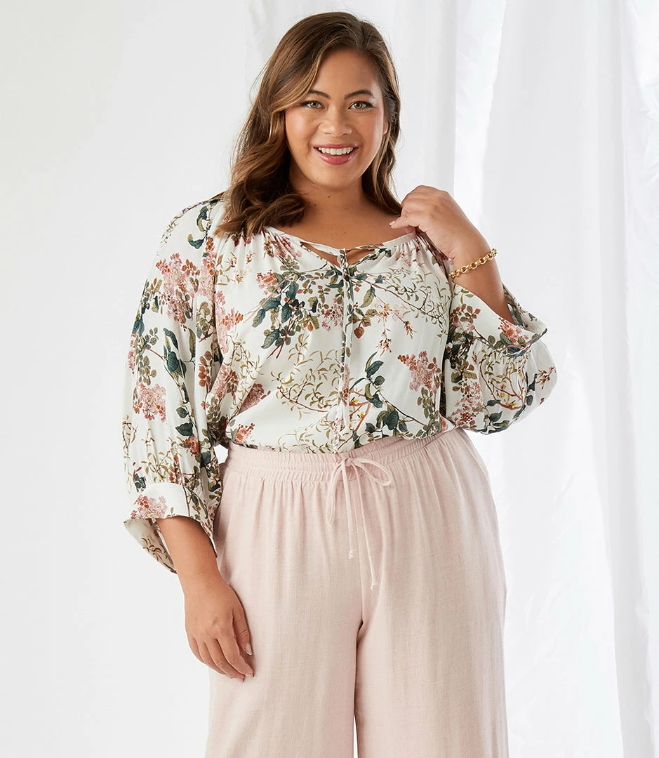 Karen Kane Plus Size Blouson Sleeve Top