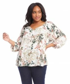 Karen Kane Plus Size Blouson Sleeve Top