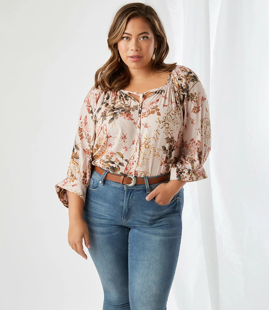 Karen Kane Plus Size Blouson Sleeve Top