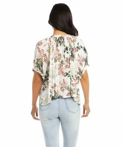 Karen Kane Clothing Short Sleeve Peasant Top