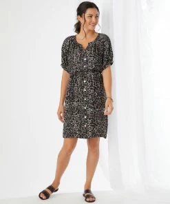 Karen Kane Short Sleeve Peasant Dress