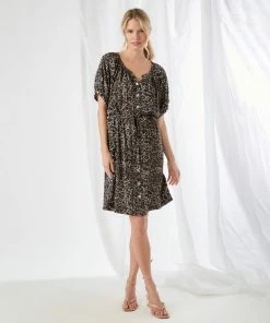 Karen Kane Short Sleeve Peasant Dress