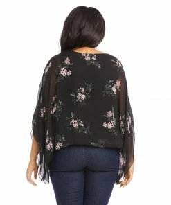 Karen Kane Plus Size Blouson Scarf Top