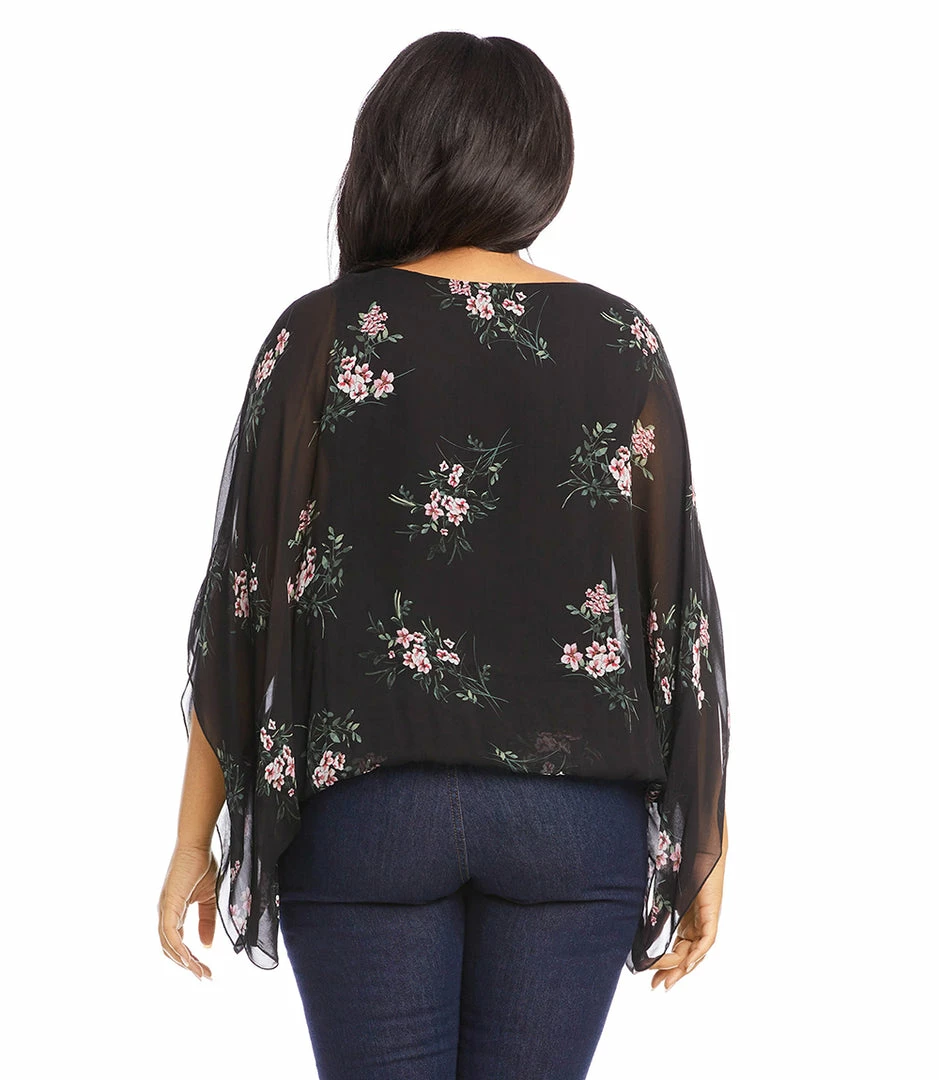 Karen Kane Plus Size Blouson Scarf Top