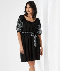 Karen Kane Dresses Embroidered Tiered Dress