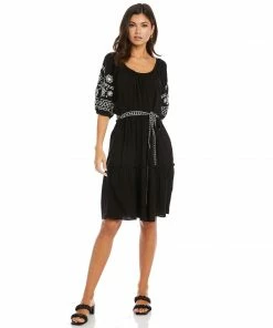 Karen Kane Dresses Embroidered Tiered Dress