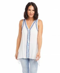 Karen Kane Beaded Tank Clothing