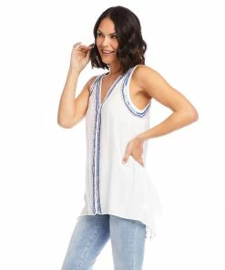 Karen Kane Beaded Tank Clothing