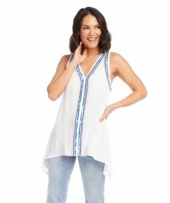 Karen Kane Beaded Tank Clothing