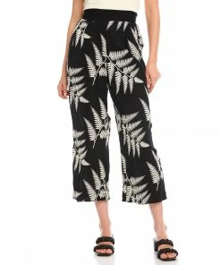 Karen Kane Embroidered Cropped Pants