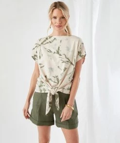 Karen Kane Boatneck Tie-Front Top Clothing