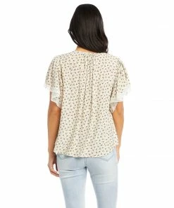 Karen Kane Tops Flutter Sleeve Top