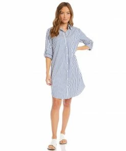Karen Kane Clothing Stripe Shirtdress