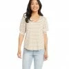 Karen Kane Tops Shirred Sleeve Shirttail Tee