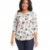 Karen Kane Plus Size 3/4 Sleeve Shirttail Top