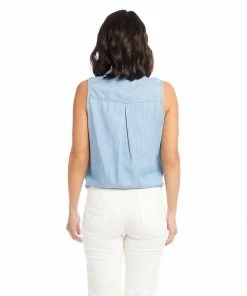 Karen Kane Sleeveless Tie-Front Top