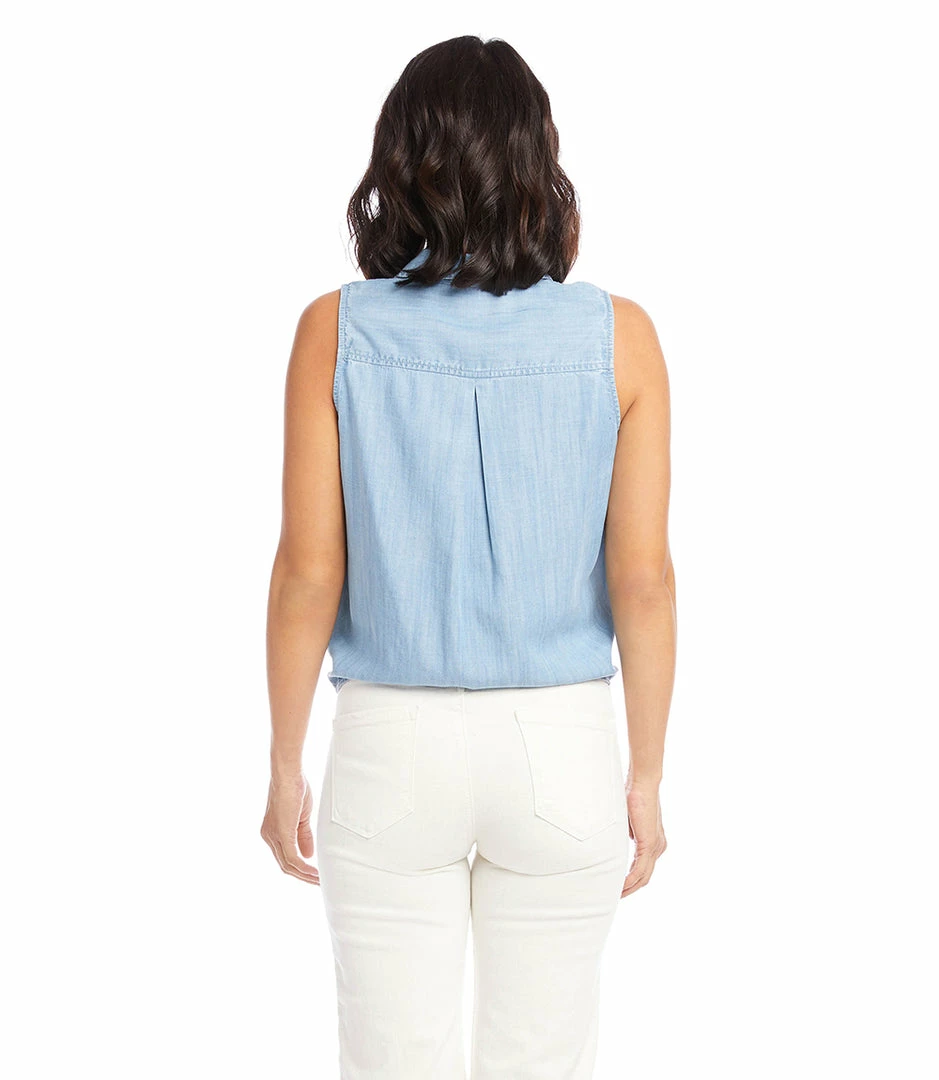 Karen Kane Sleeveless Tie-Front Top