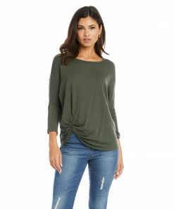 Karen Kane 3/4 Sleeve Pick Up Top