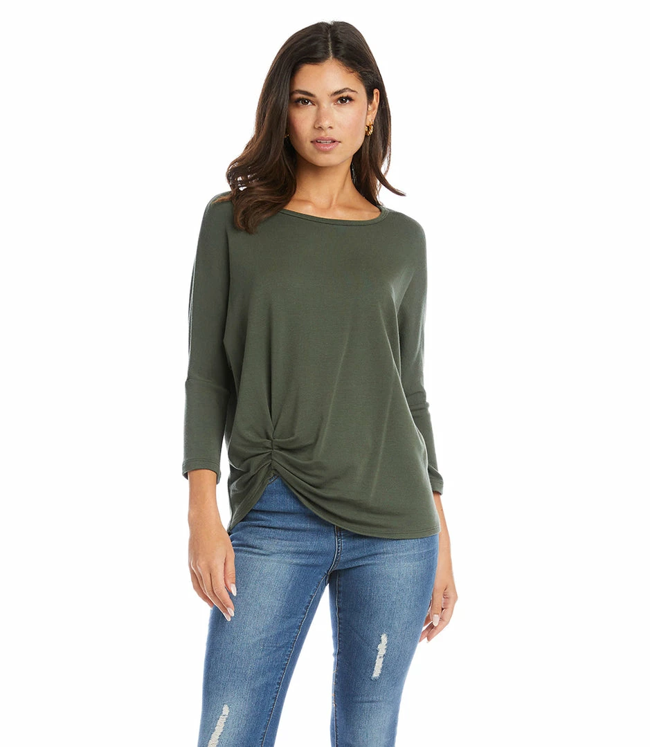 Karen Kane 3/4 Sleeve Pick Up Top