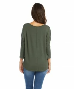 Karen Kane 3/4 Sleeve Pick Up Top