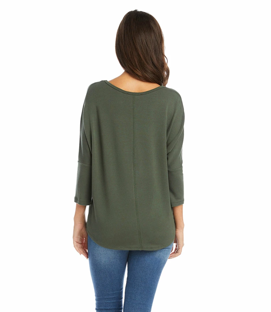 Karen Kane 3/4 Sleeve Pick Up Top