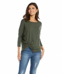 Karen Kane 3/4 Sleeve Pick Up Top