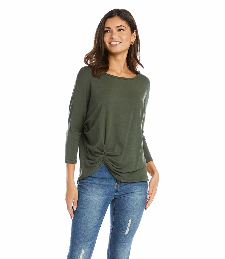 Karen Kane 3/4 Sleeve Pick Up Top