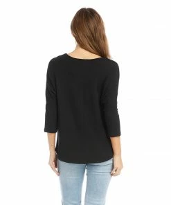 Karen Kane 3/4 Sleeve Pick Up Top Clothing
