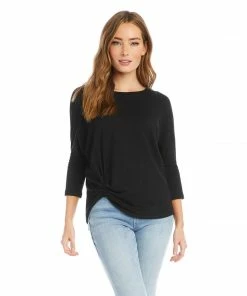 Karen Kane 3/4 Sleeve Pick Up Top Clothing