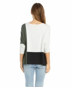Karen Kane Petite Size Colorblock Top Clothing