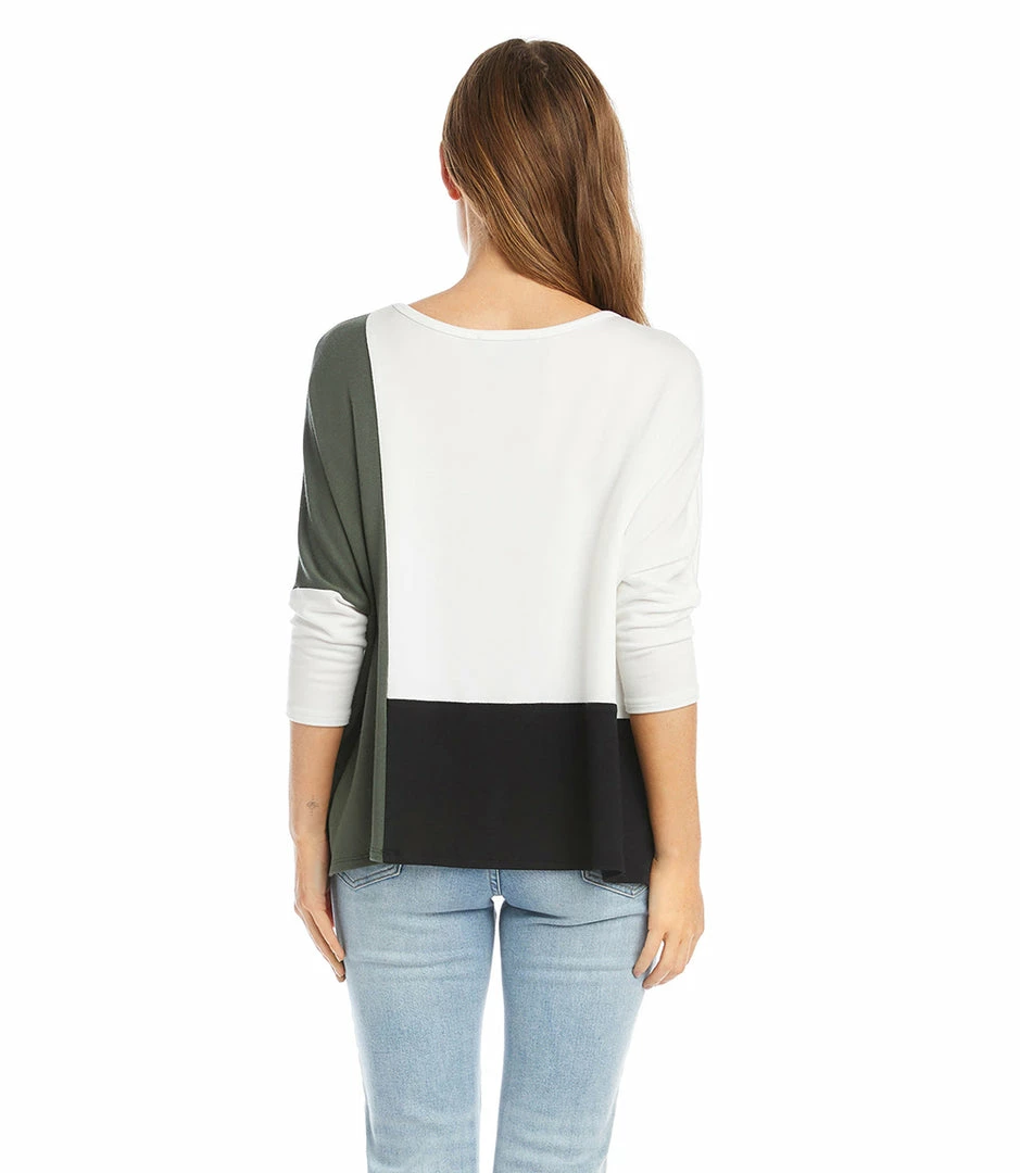 Karen Kane Petite Size Colorblock Top Clothing