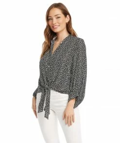 Karen Kane Clothing Blouson Tie-Front Top