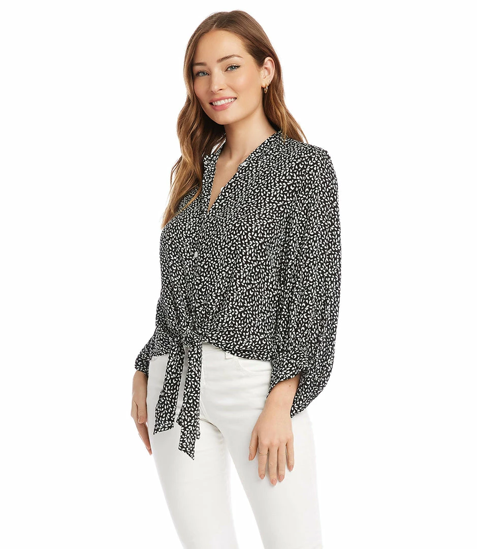 Karen Kane Clothing Blouson Tie-Front Top