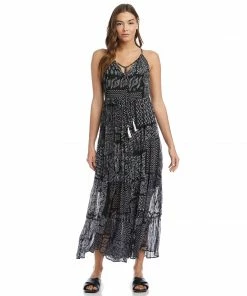 Karen Kane Patch Print Maxi Dress